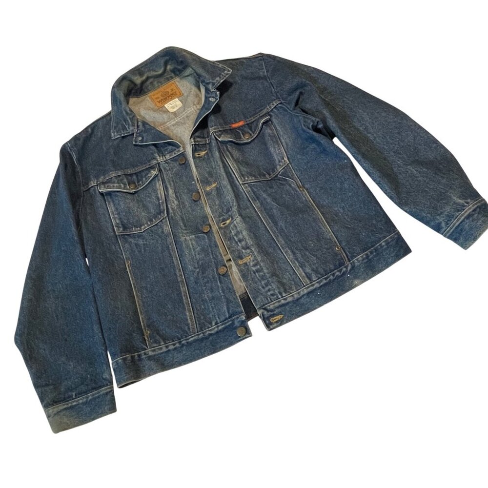 Vintage Elvis Presley Blue Jean Denim Jacket Unique Vibrant Back Print XL - Picture 3 of 16
